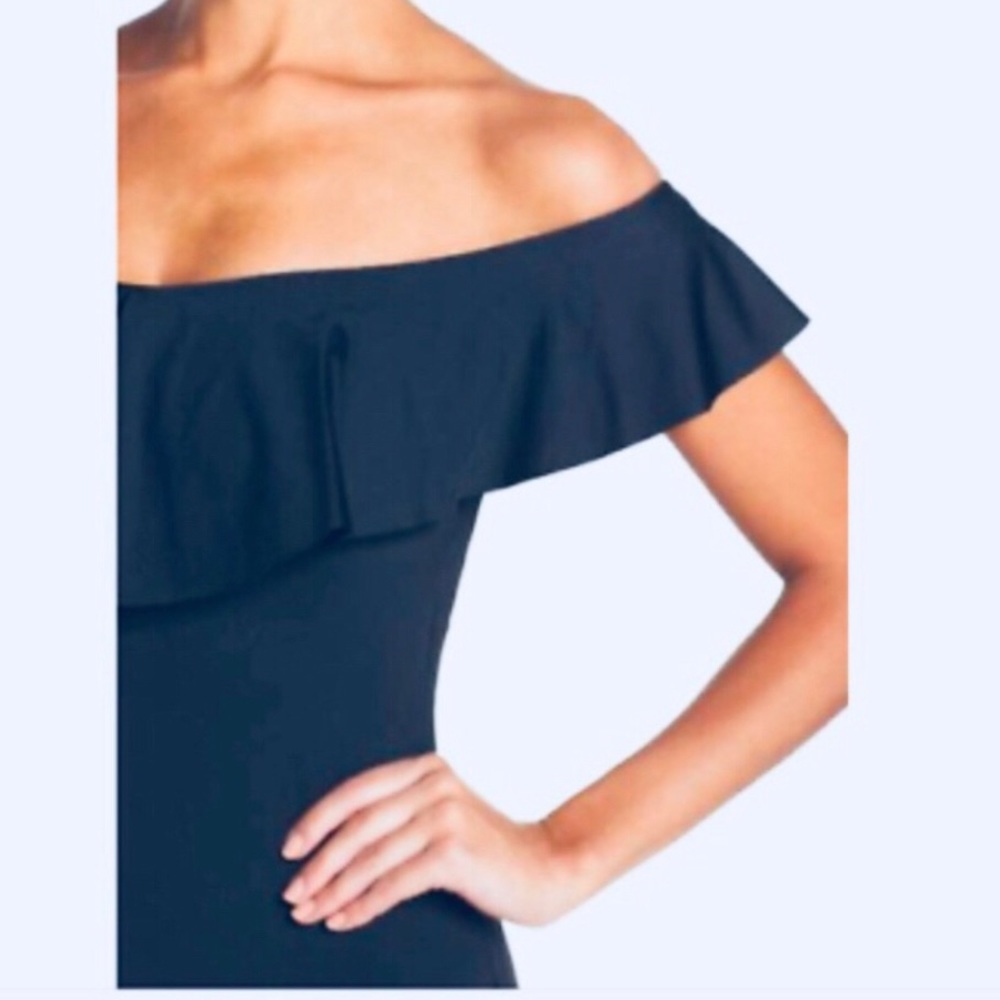 Trina Turk Off Shoulder Flounce Swimsuit - Picture 6 of 8